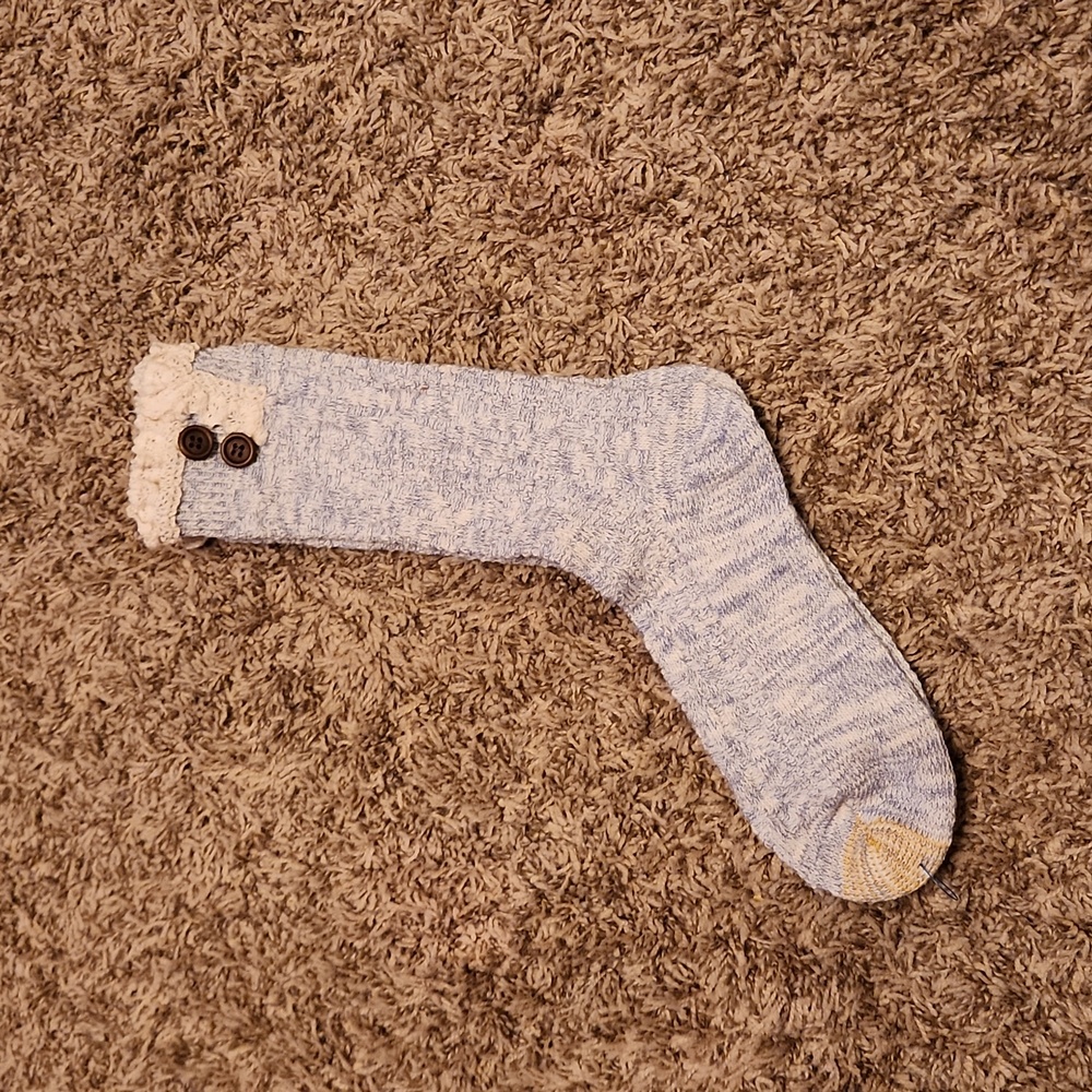 Marbled Socks with lace like detail and buttons